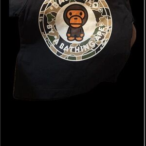 Bape Black and Orange BABY Short Sleeve Tee